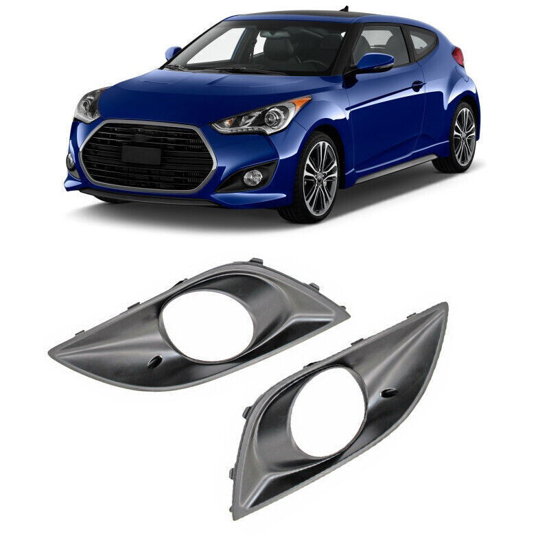 For 2013 2014-2017 for Hyundai for Veloster Turbo Pair Front Fog Light Lamp Cover Bezel