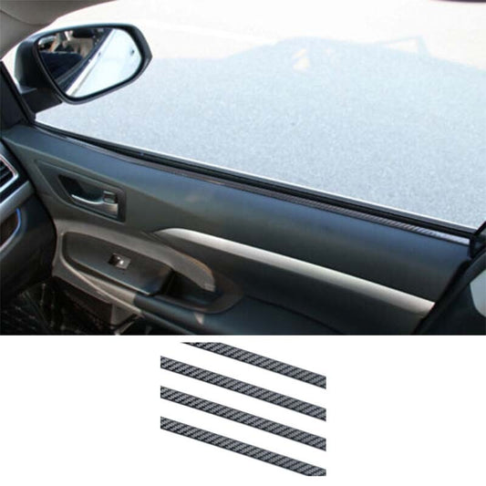 Carbon Fiber Inner Windows Sill Molding Strip Trim for Toyota Highlander 14-2019