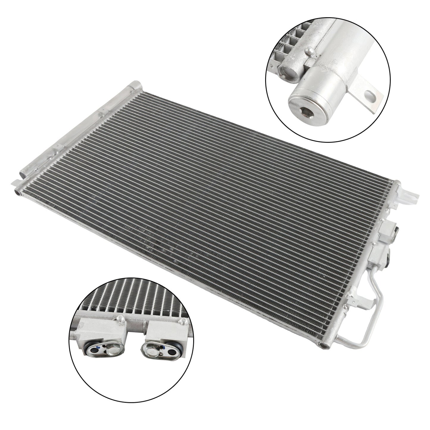 AC Condenser And Radiator Cooling Fan Kit for Chevrolet Equinox for GMC Terrain 2.4L