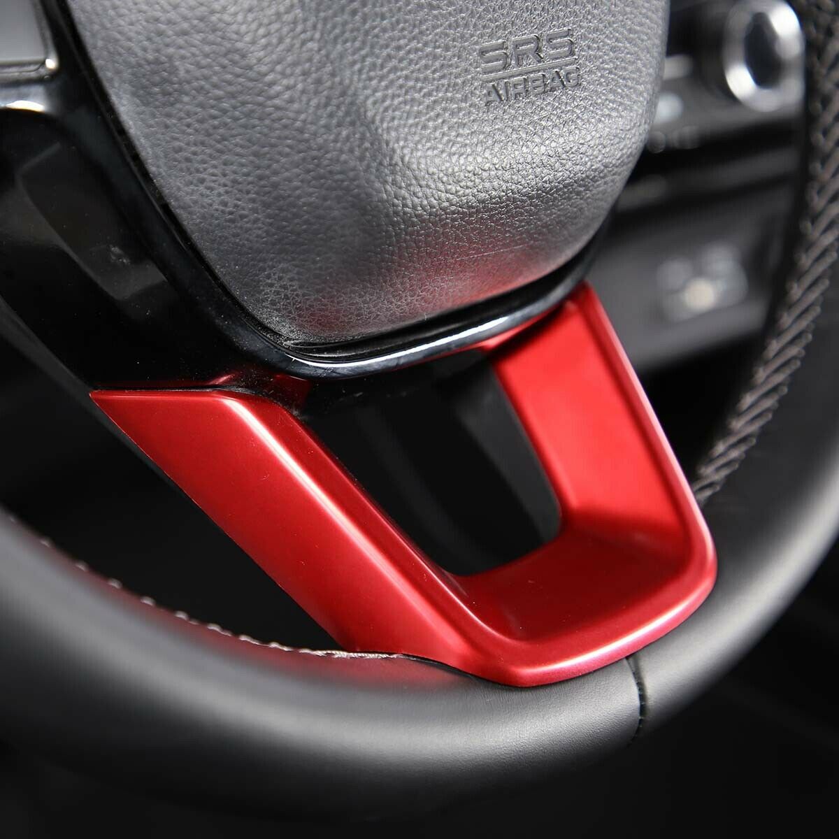 Red ABS Innter Steering Wheel U-Shaped Panel Trim for Honda for Civic 11th 2022 2023