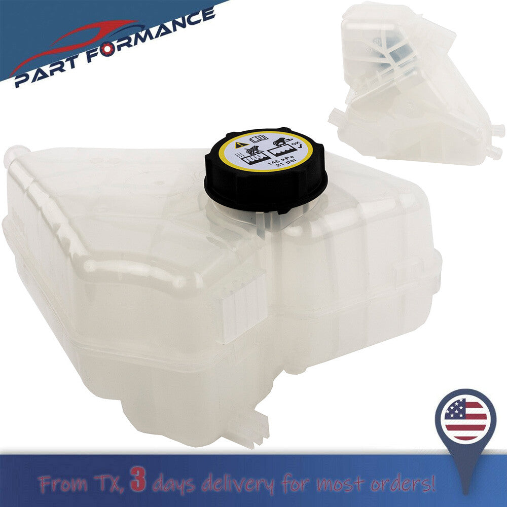 Radiator overflow coolant reservoir expansion tank with cap suitable for 2011-2019 for Ford Fiesta.