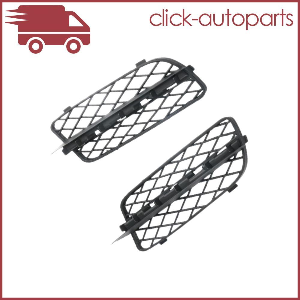 One Pair Front Bumper Lateral Grill Cover Left Right for 2007-2010 for BMW for X5 Black