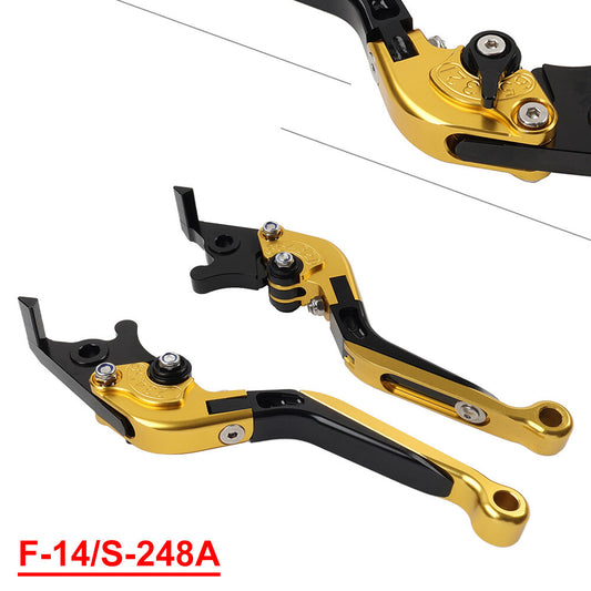 CNC Folding Extendable Brake Clutch Levers for Suzuki GSXR600 GSR750 Gold