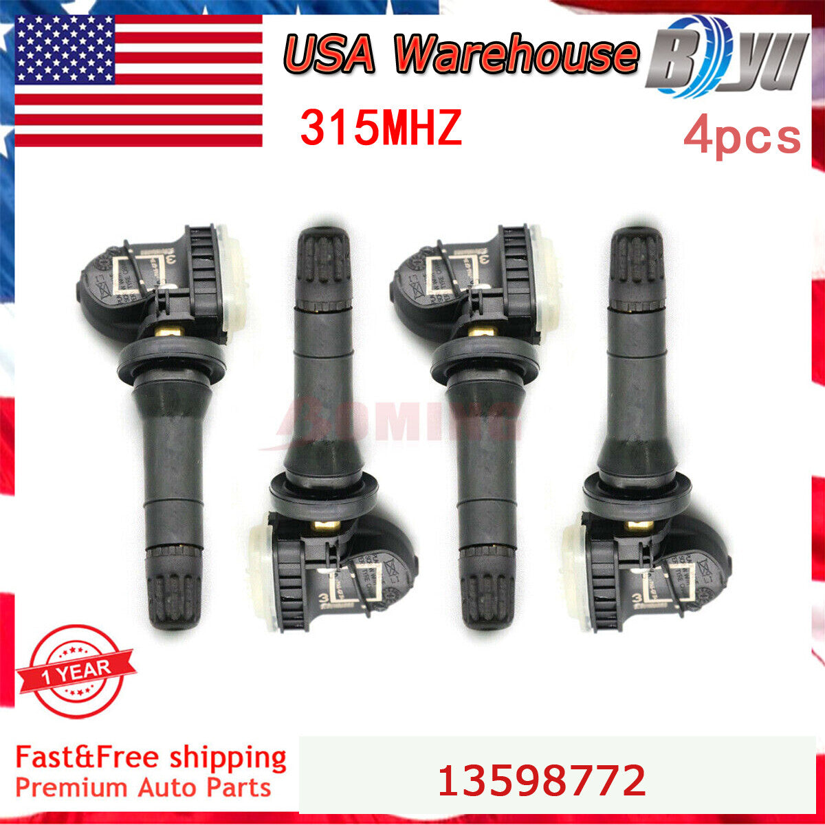 4PCS For GM TPMS Tire Pressure Monitoring Sensor 13598772 13598771 NEW