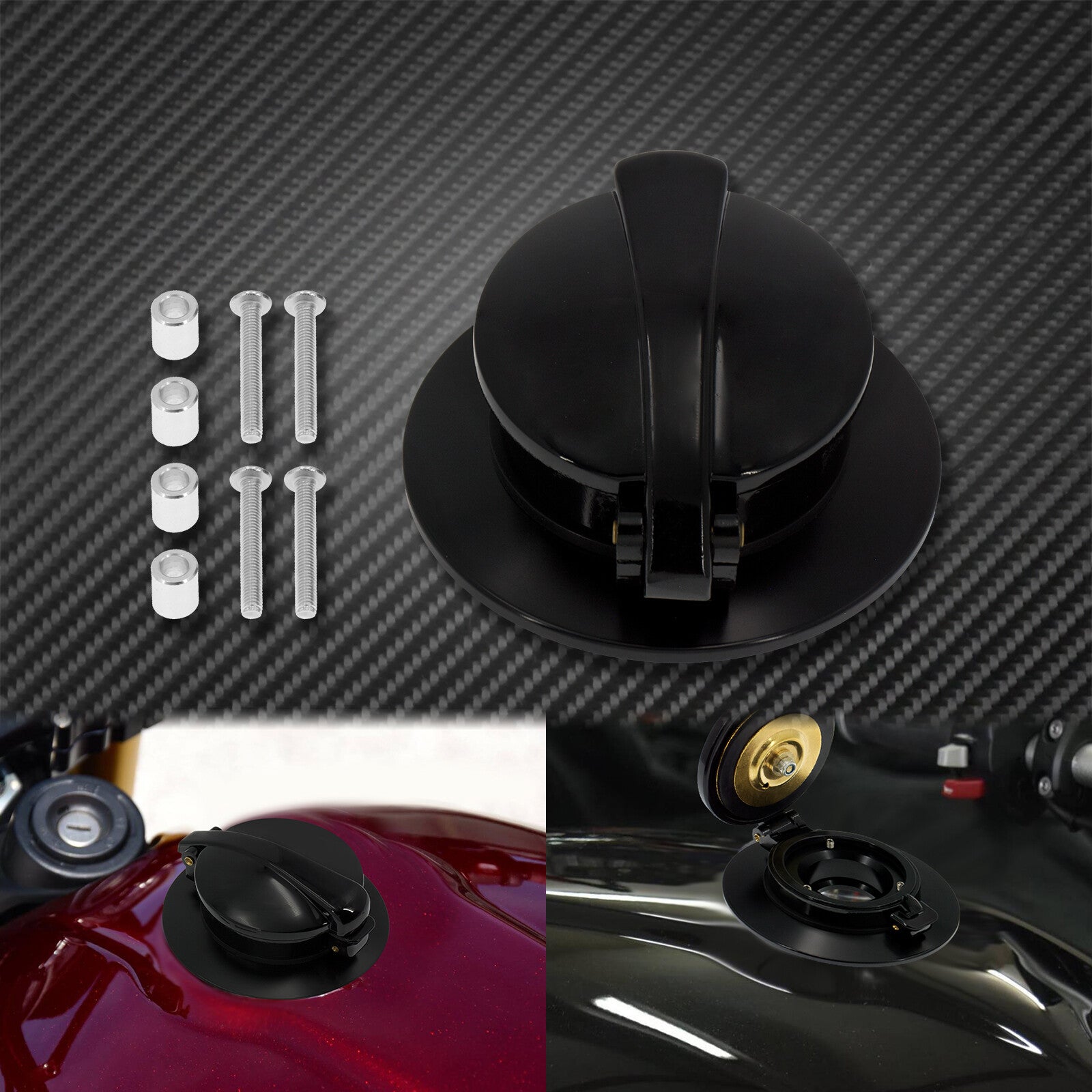 Black Fuel Tank Gas Cap Cover Fit for BMW R nine T Scrambler Pure G/S 2014-2020