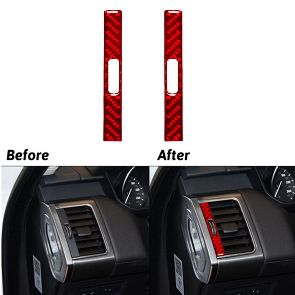 Red Carbon Fiber Dash Air Vent Cover Trim For Land for Range Rover Sport 2014-2017