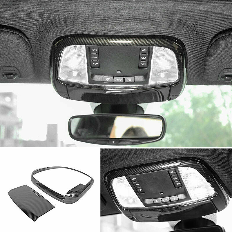 for Jeep Grand Cherokee 11-20 Carbon Fiber Front Reading Light Lamp Frame Cover