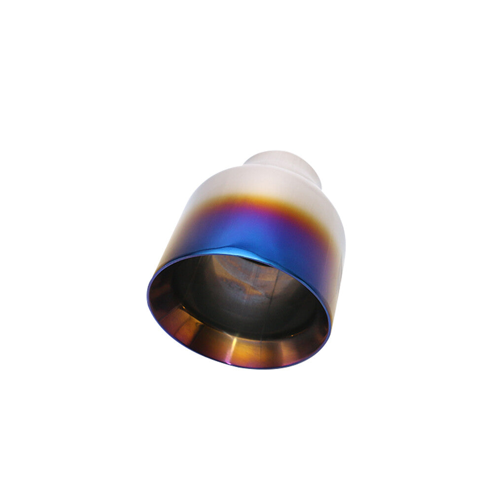 1x Universal 2.5'' inlet 4.5''OD Exhaust End Tips Blue Exhaust Tip 2.5in Tip