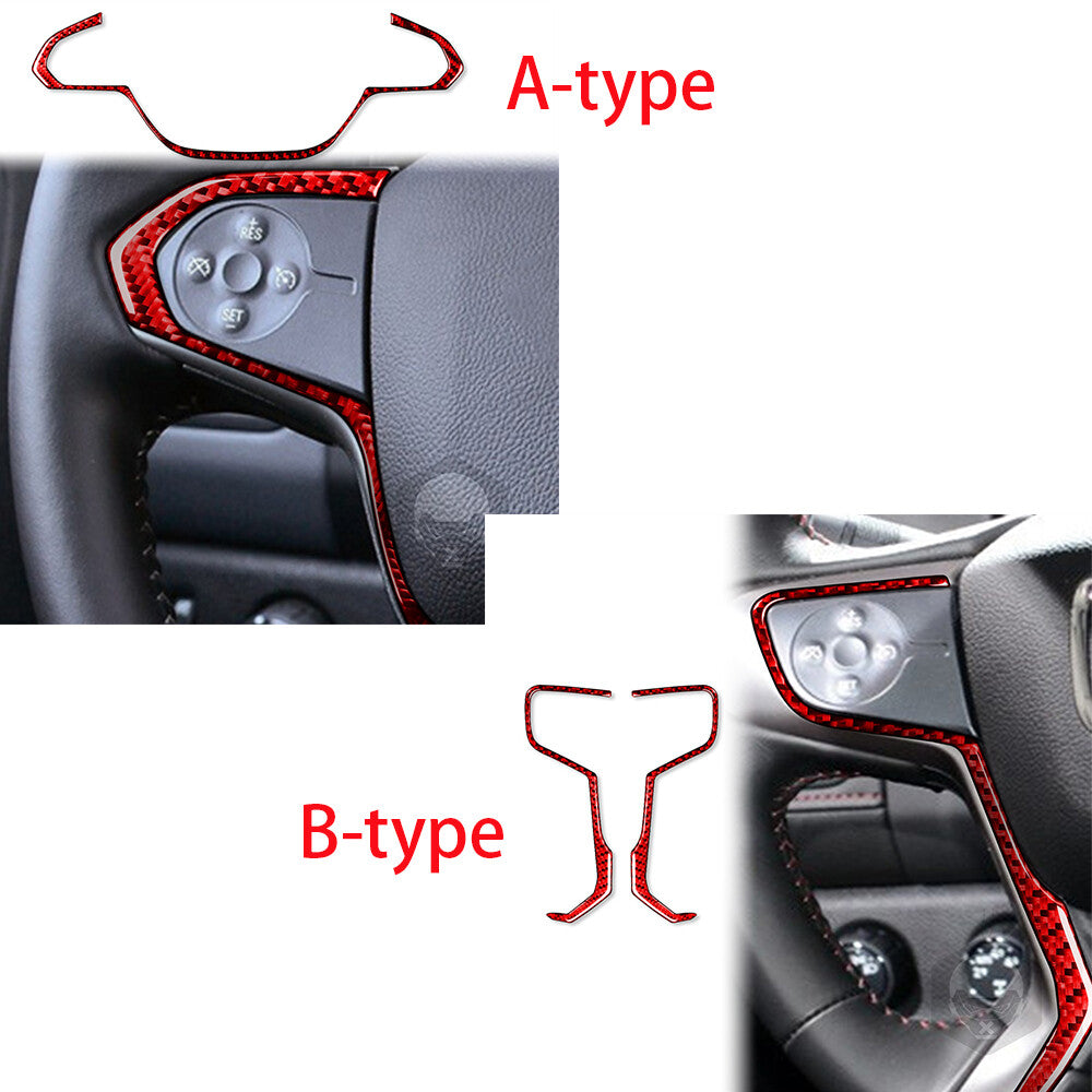 Carbon Fiber Steering Wheel Button Cover for Chevrolet Colorado for GMC for Canyon 2015+