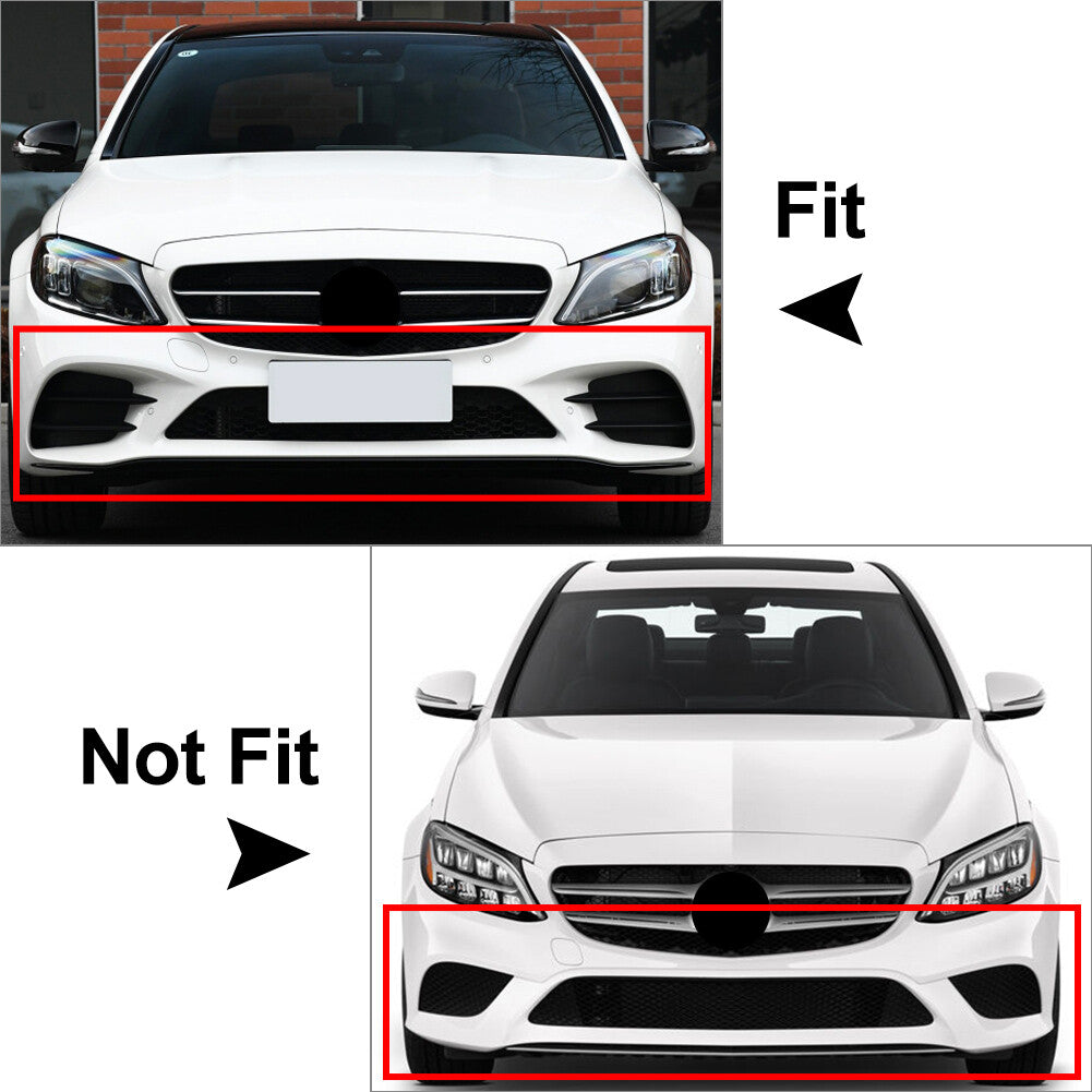 Front Bumper Lip Splitter Spoiler for Mercedes-Benz C-Class C200 C260 W205 2019+