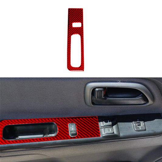 Red Carbon Fiber (2DR) Rear Door Control Cover For Colorado 2004-12/ for Canyon 05-12