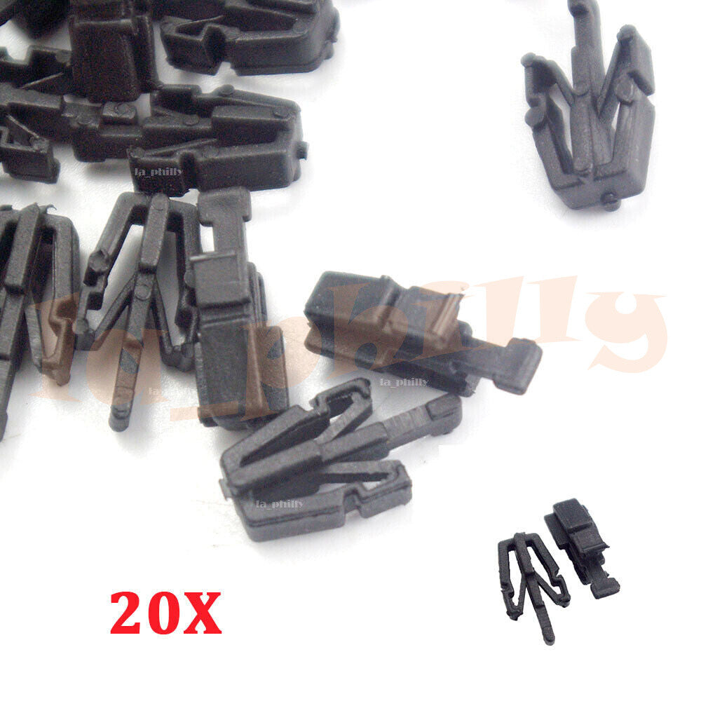 Set Of 20 Black Grille Mounting Nylon Clip Retainer Fits for Honda for Toyota MB153825
