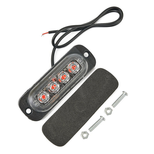4LED Off-road Car Trucks Safety Urgent Working Fog Red Light Lamp 12V 800LM