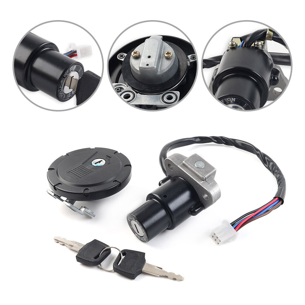 Ignition Switch Fuel Gas Cap Lock Set for Kawasaki KLR650 1987-18 Motorcycle