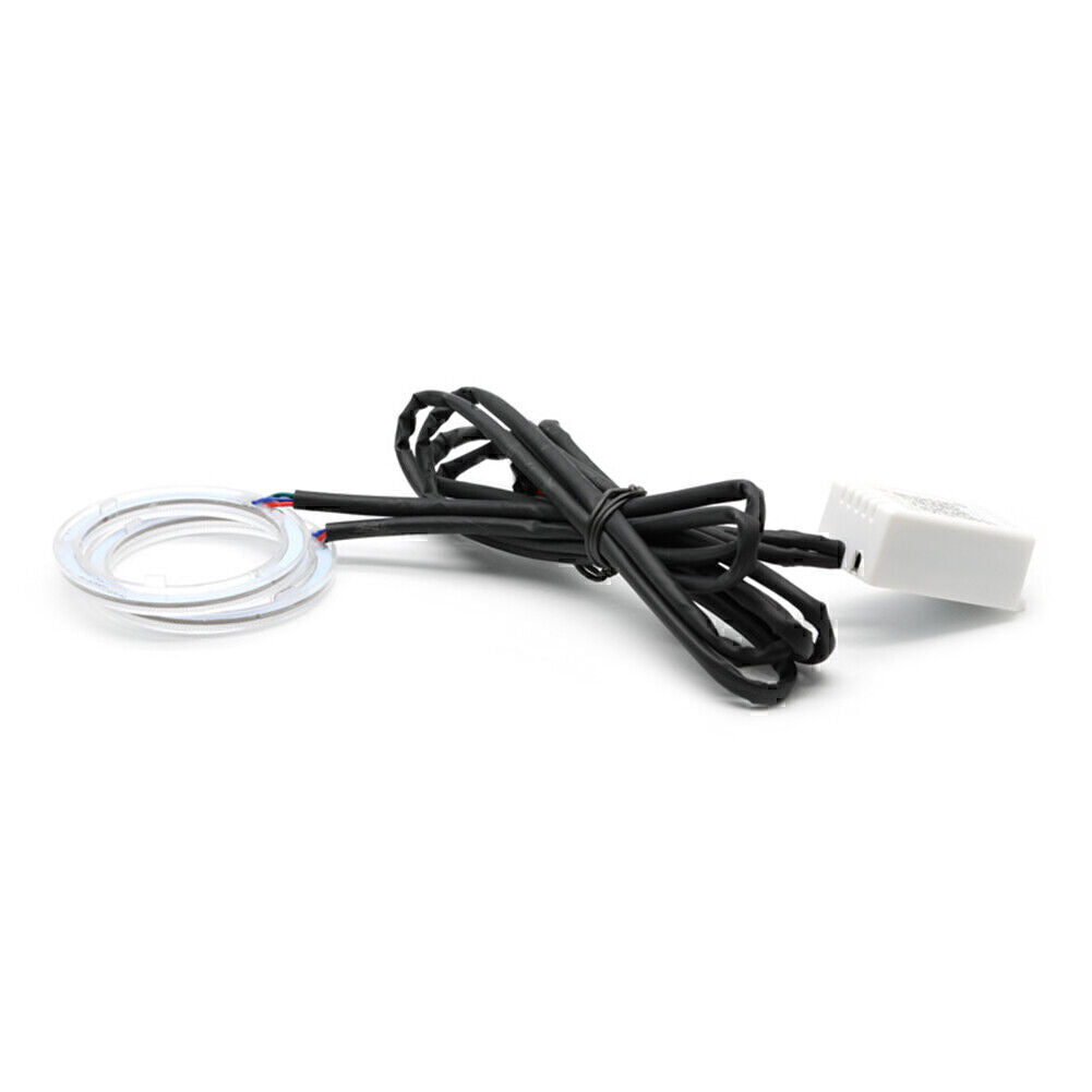 120MM RGB Car COB LED Angel Eyes Light Halo Rings Lamp Remote Controller Kit