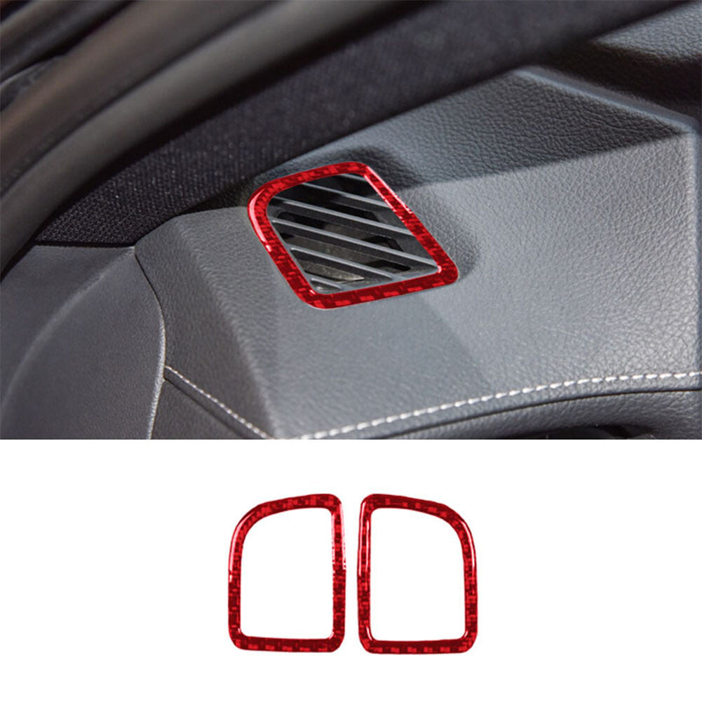 Red Carbon Fiber Dashboard Air Vent Cover Trim for Toyota Supra A90 2019-2022