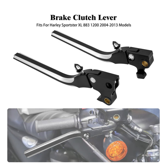Black Brake Clutch Levers Fit for Harley Sportster Iron 883 1200 XL 48 72 04-13