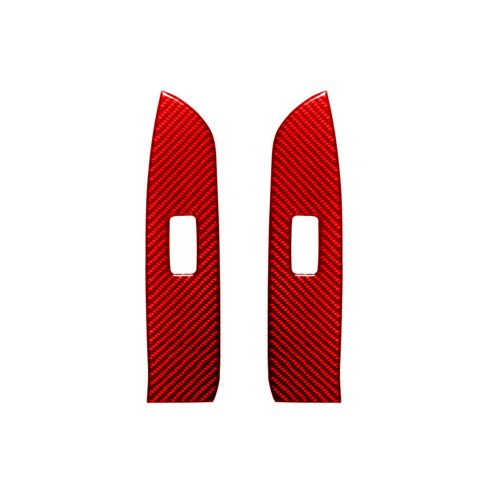 Red Carbon Fiber Rear Window Control Cover Trim for Lexus RX330 RX350 2004-2009