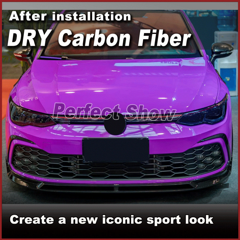 for Volkswagen  for VW for Golf 8 GTIMK8 2021-2024 DRY Carbon Front Bumper Spoiler Lip