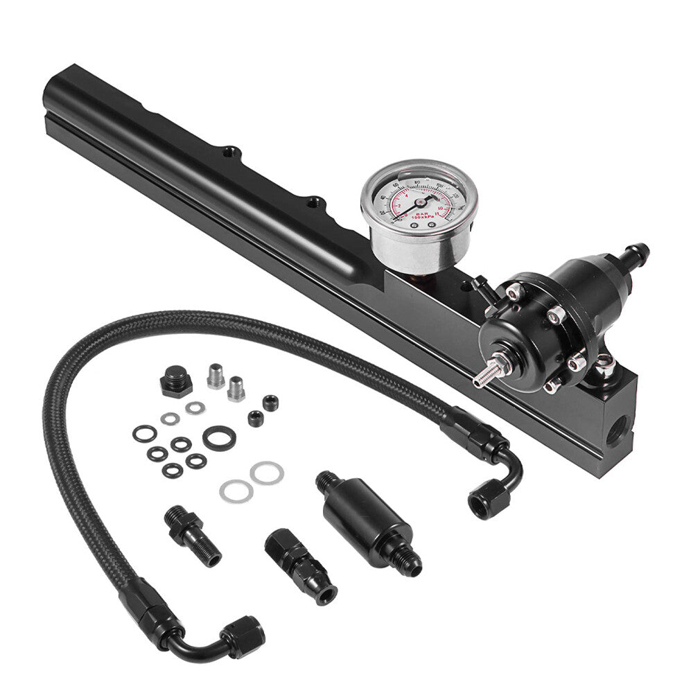 High Fuel Pressure Regulator Gauge Rail Line For B-Series B16 B18 B20 Si LS GSR