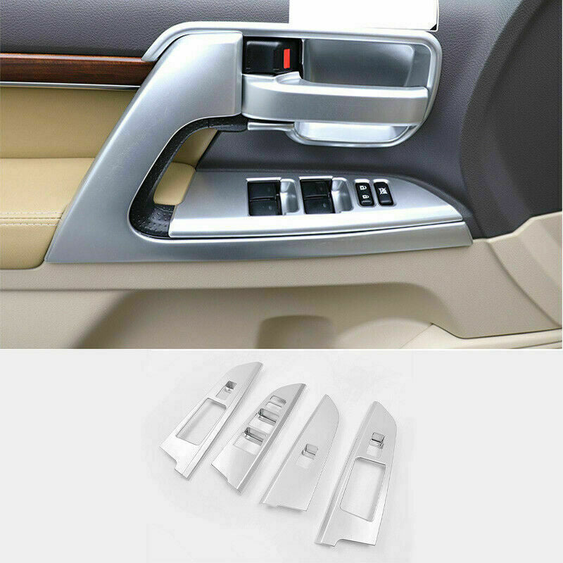 Window lift switch panel Cover trim silver for Toyota for Land Cruiser LC200 2016-21