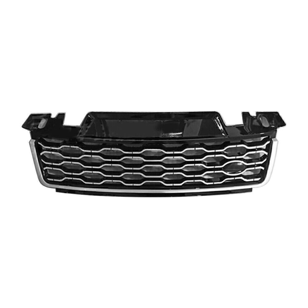 1pc ABS Front Grille Upper Grill Fit for Range Rover Sport 2018-2021 Black Silver