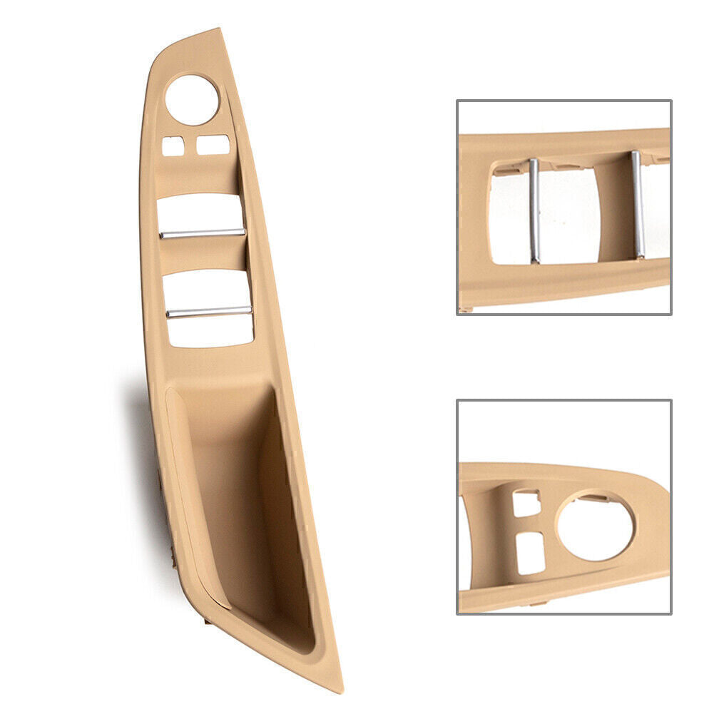 Front Inner Door Panel Handle Pull Trim Cover Beige RHD for BMW 5 series F10 F11