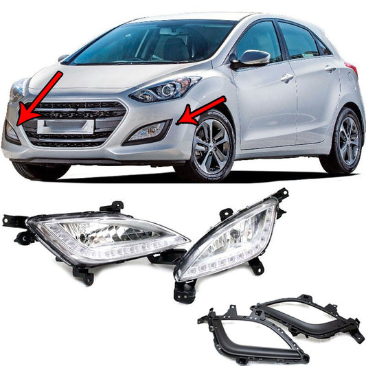for Hyundai for Elantra GT i30 2012-2016 Front Bumper Fog Lamp Fog Lamp cover Pair