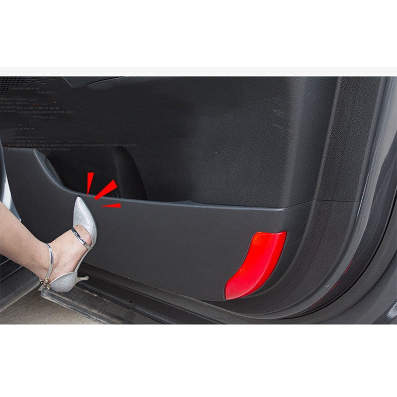 for Hyundai Palisade 2020-2022 Black Leather Door Anti Kick Pad Panel Cover Trim