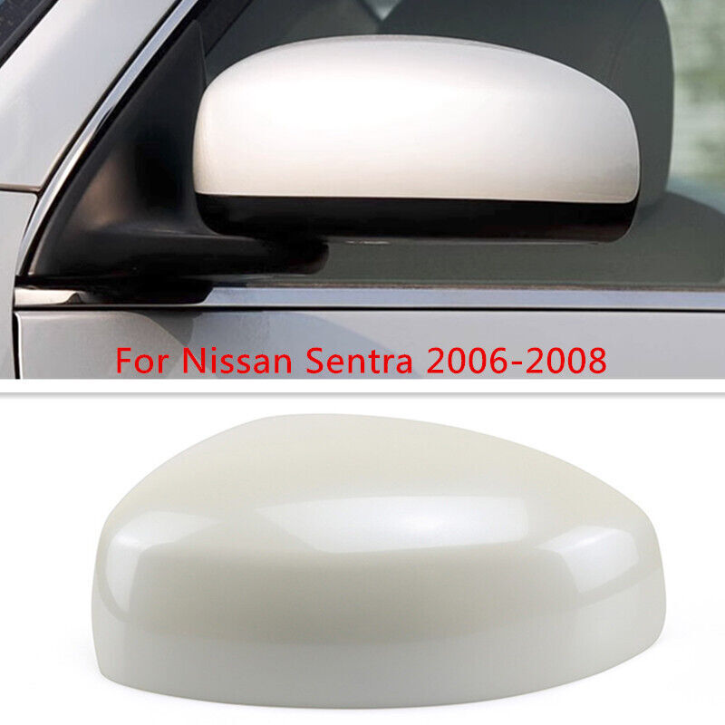 White Rearview Mirror Cover Shell Cap Left Side for Nissan Sentra/Sylphy 2006-08