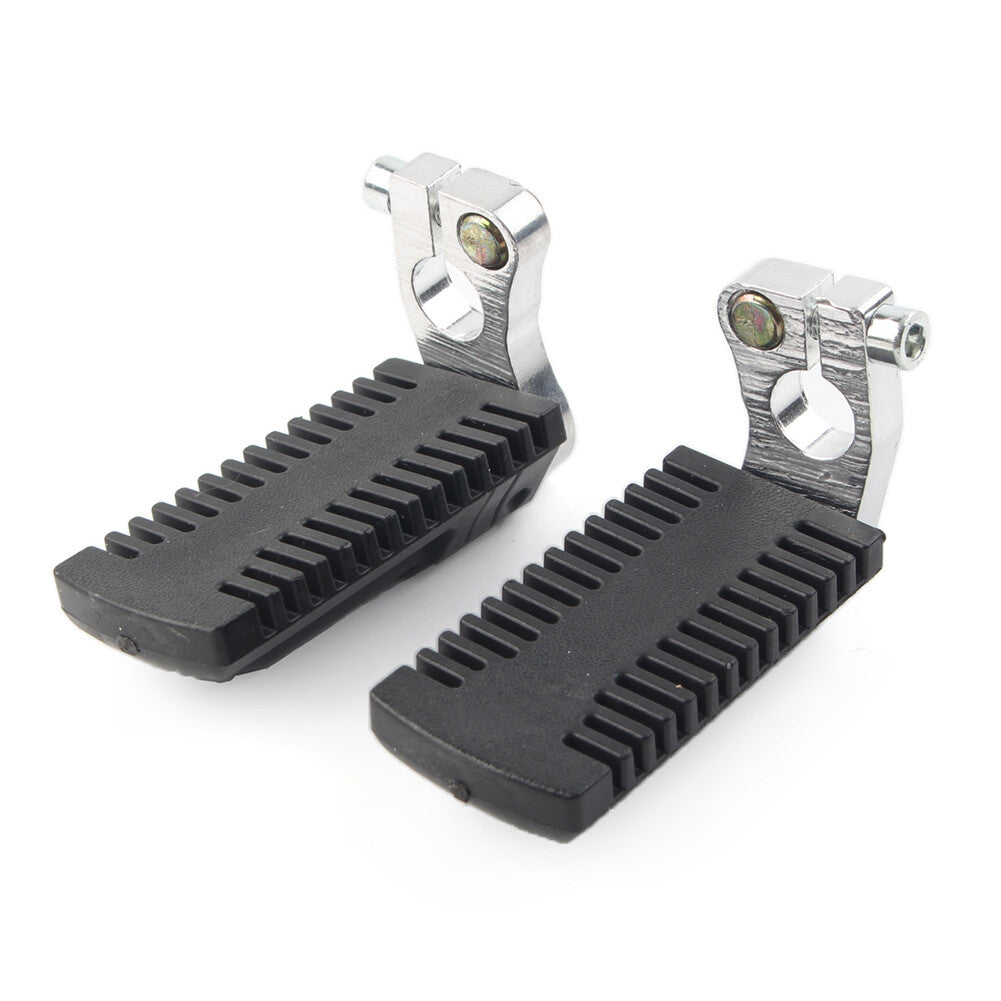 Foot Pegs Rest Pedals w/ Clamps for 43cc 47cc 49cc Pocket Dirt Bike for Mini Scooter
