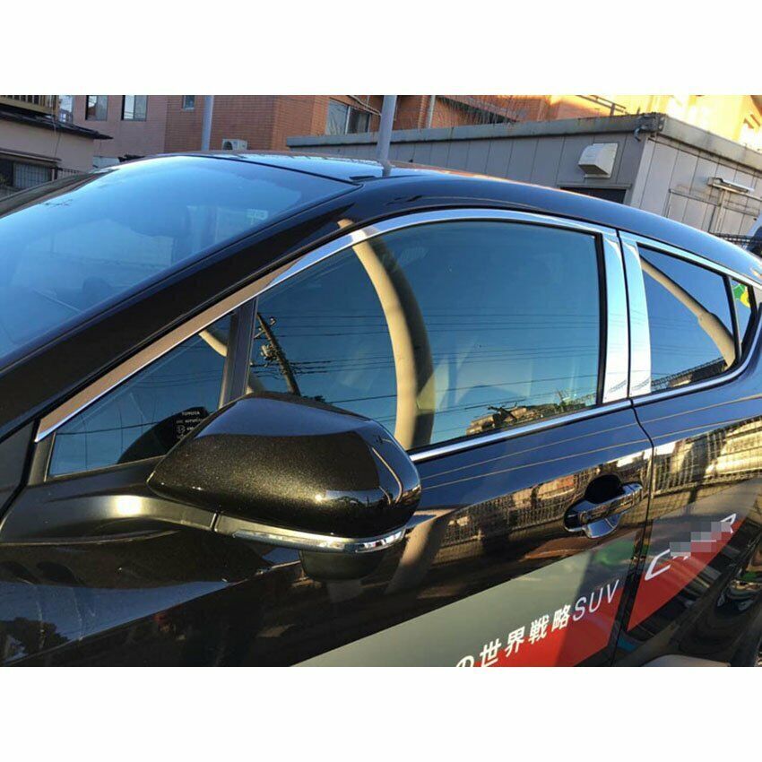 for Toyota CHR C-HR 2016-2021 Chrome Upper Window Strip +Pillar Posts Cover Trim