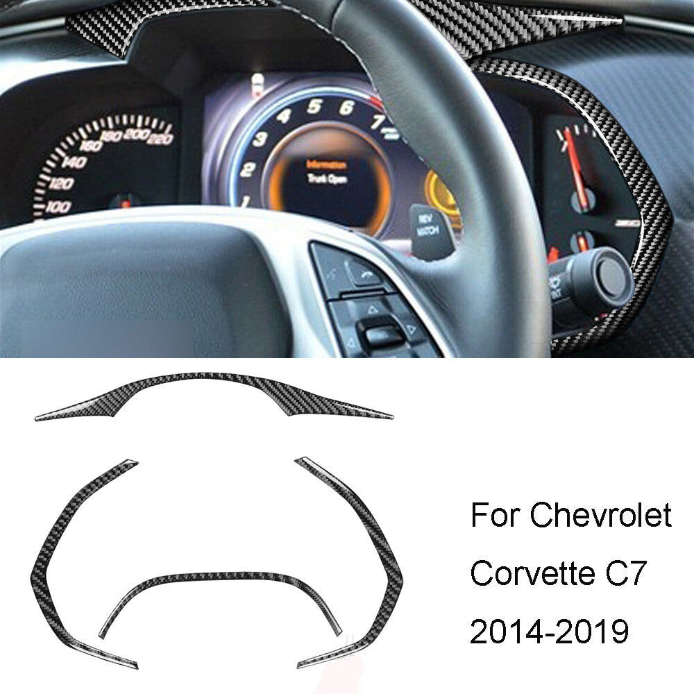 Carbon Fiber Speedmeter Console Cover Trim for Chevrolet for Corvette C7 2014-2019