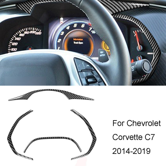 Carbon Fiber Speedmeter Console Cover Trim for Chevrolet for Corvette C7 2014-2019