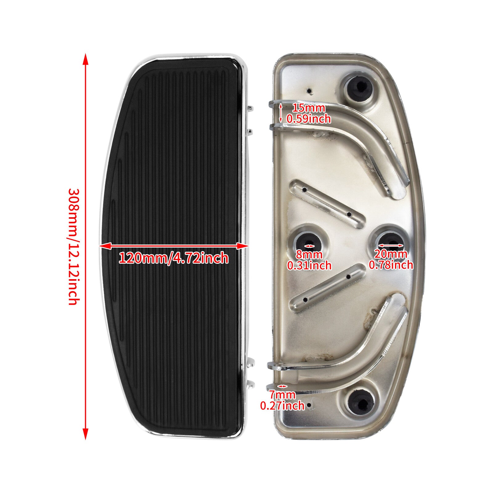 Front Driver Floorboards Foot Pegs for Harley Touring Road Electra Glide 86-2023