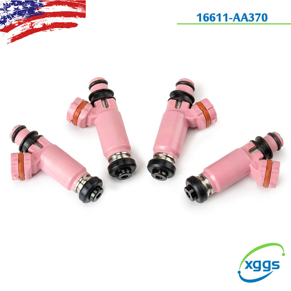 4 x New Pink 565cc Fuel Injectors for Subaru STI WRX Forester 16611-AA370
