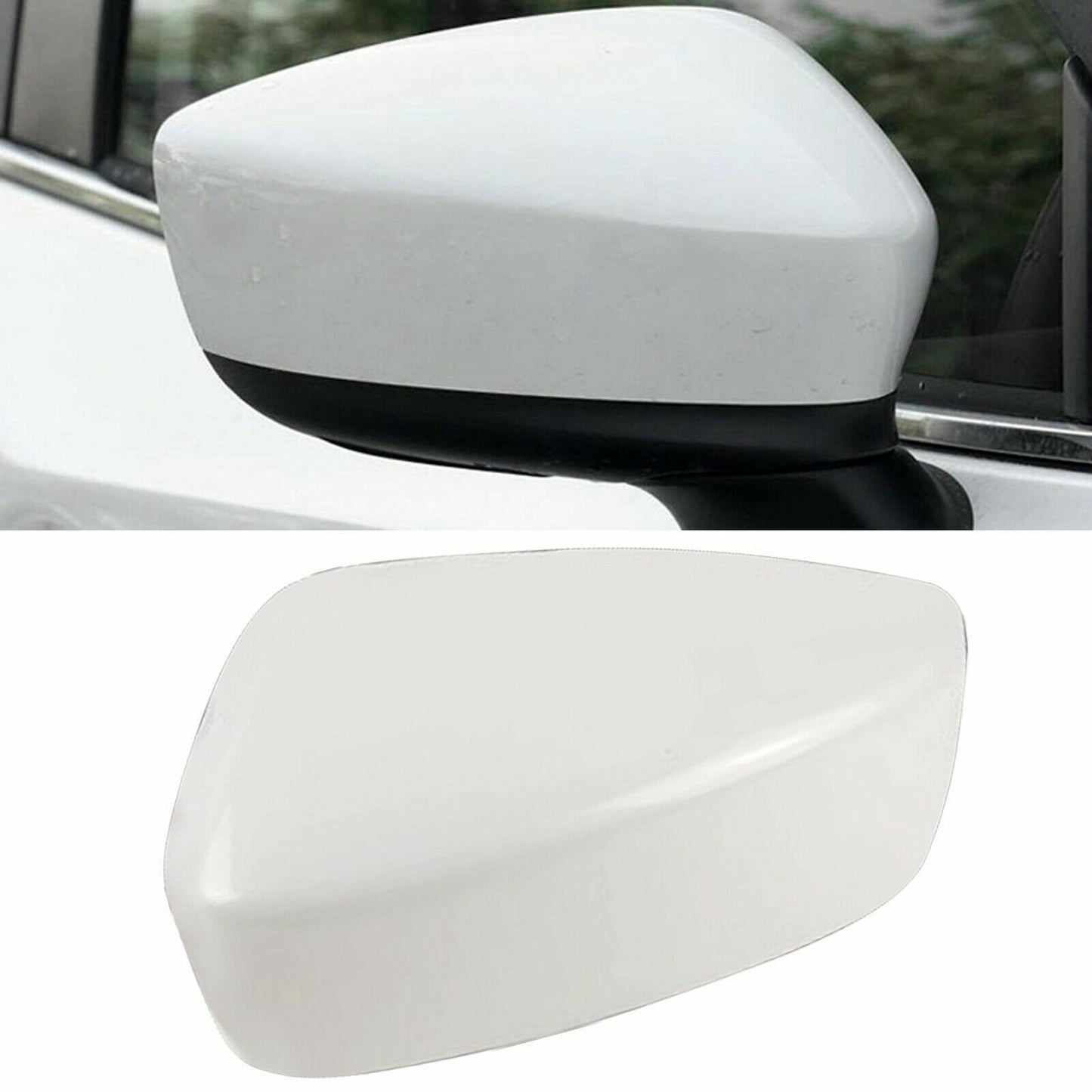 For 2014-2016 for Mazda 3 White Right Passenger Side Mirror Cap Cover Replacement AT