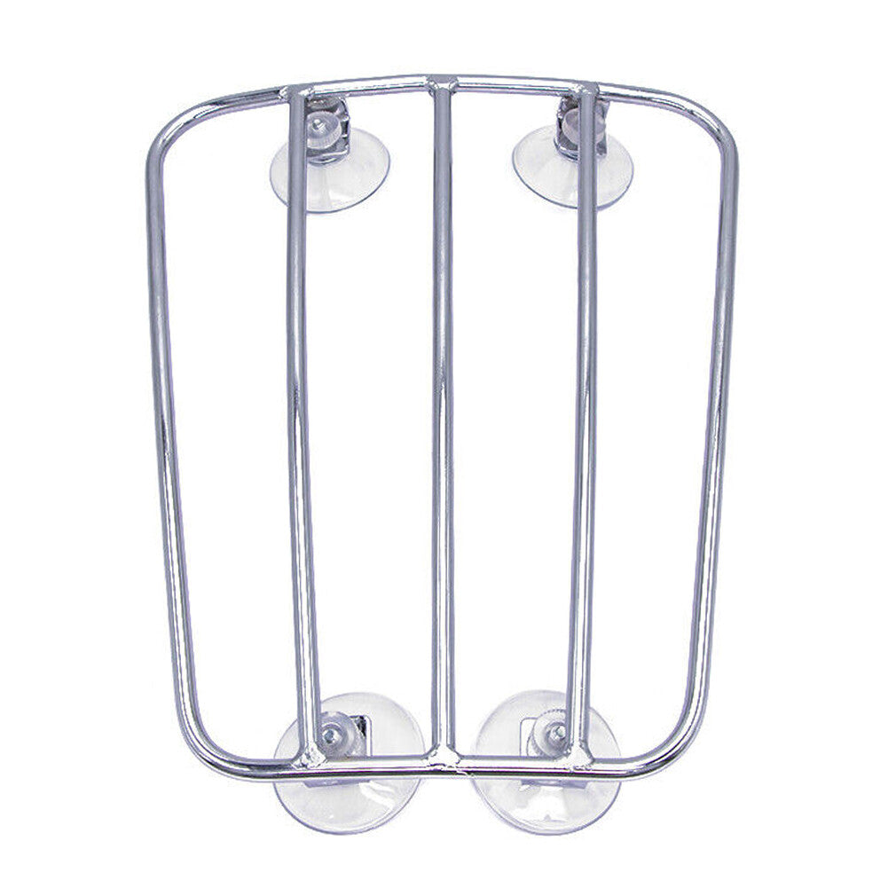 Suction Cup Fuel Gas Tank Parcel Rack Silver Fit for Harley Cafe Racer Universal