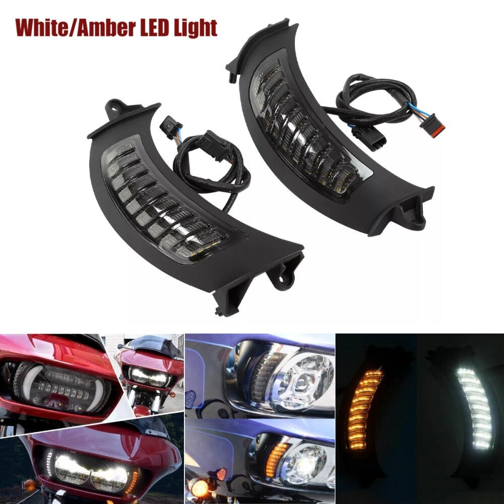 Motorcycle LED Side Marker Turn Signal Light for Harley Road Glide FLTRXSE 15-up