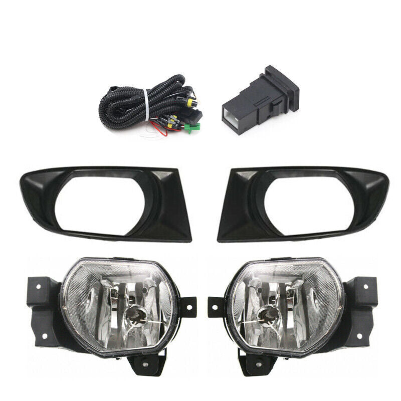 Front bumper fog light cover for Kia Rio RS 2002 03-06, with wiring switch.