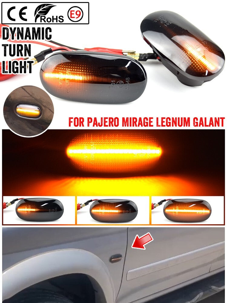 Dynamic Side Marker Turn Light for Mitsubishi Pajero Sport Mirage Legnum Galant