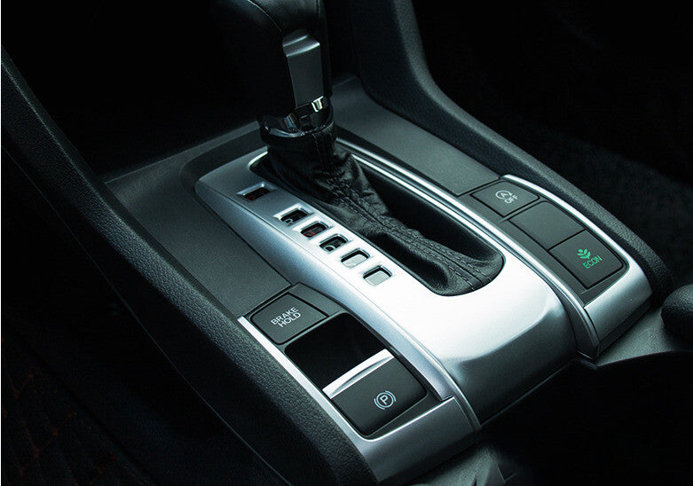 Console Gear Shift Frame Cover Trim for Honda for Civic 10th 2016-2021 Silver Matte