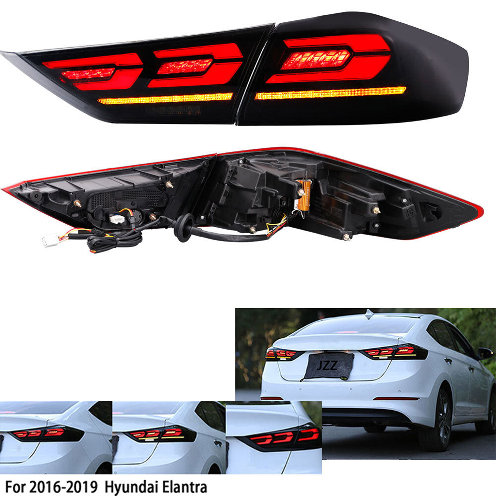LED Smoke Tail Light For 2016-2019 for Hyundai for Elantra Sequential Rear Lamp 2017
