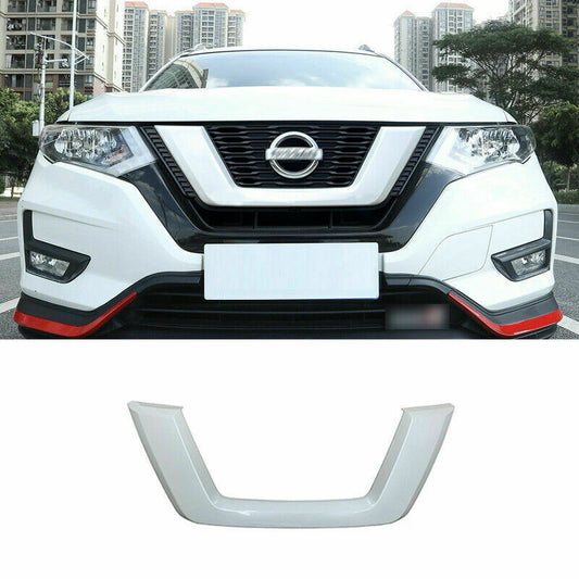 for Nissan Rogue X-Trail 2017-2020White Front Mesh Grille Grill Frame Cover Trim
