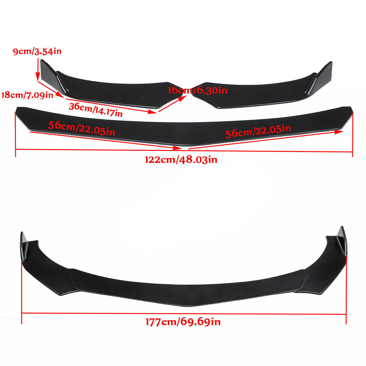 Gloss black front bumper lip kit boiler suitable for Honda for Civic , for BMW , for Mercedes-Benz , for Mazda