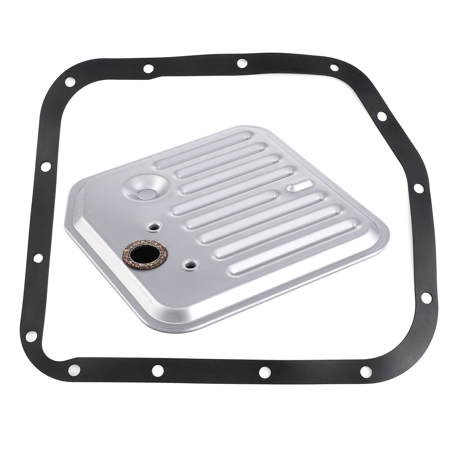 Automotive transmission oil filter and disc gasket suitable for Dodge Dakota and for Jeep Grand Cherokee