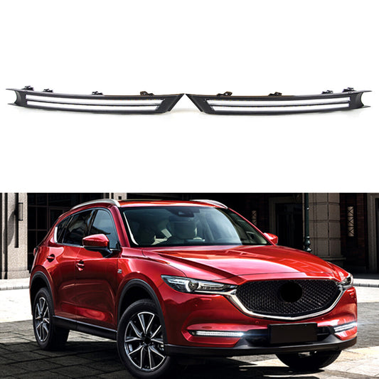 2X LED Daytime Running Light DRL Fog Light Turn Signal for Mazda CX-5 2017-2020