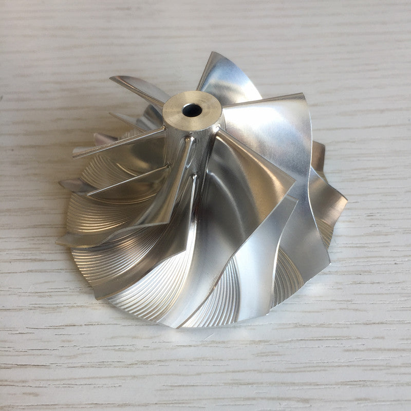 TD03 52.00/68.01 mm 6+6 Blade Reverse Performance Turbine Billet Compressor Wheel