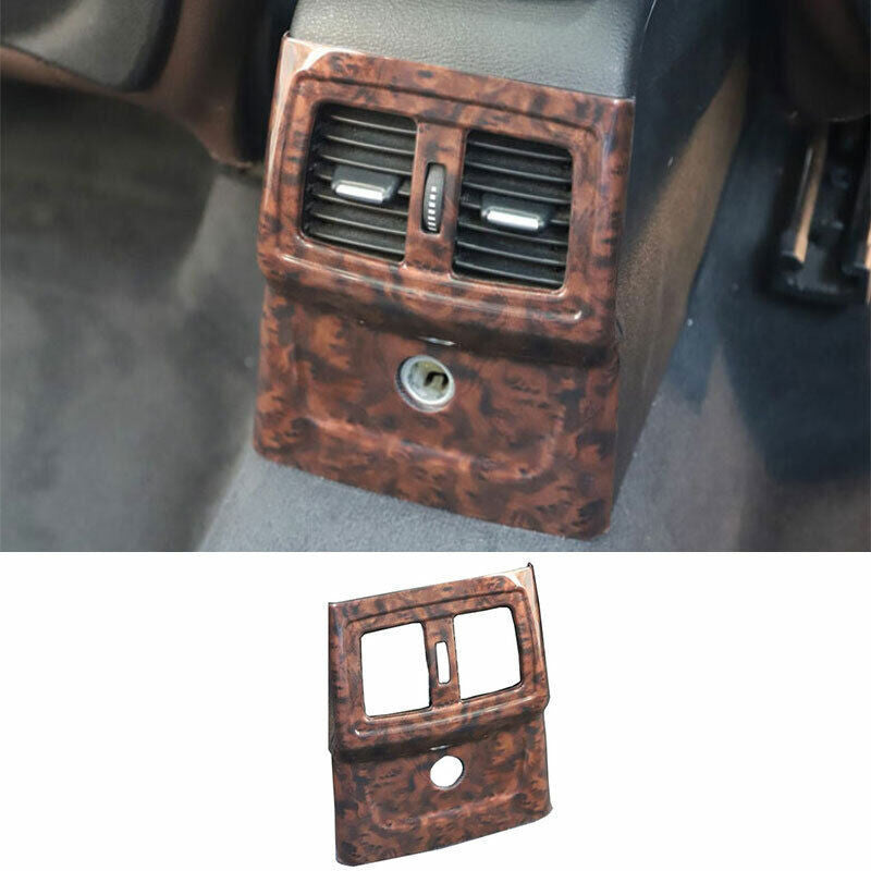 for BMW X1 F48 2016-2019 Brown Wood Rear Air Outlet Anti-Kick Panel Vent Trim 1P