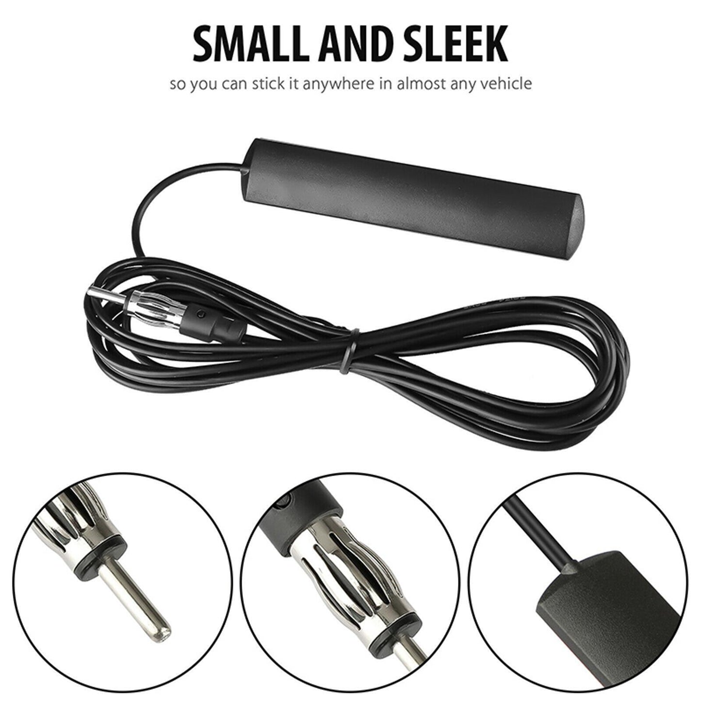 48~860MHZ Car AM/FM Radio Stereo Hidden Antenna For Motorcycles Cars Street Rods
